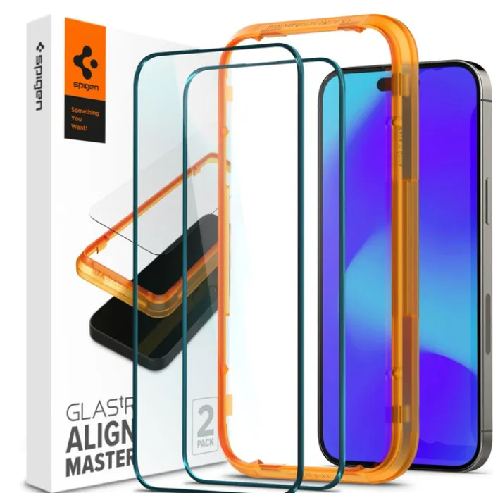 Spigen Iphone 14 Pro Max|Apple-Szkło Hartowane Alm Glass Fc 2-pack iPhone 14 Pro Max Black