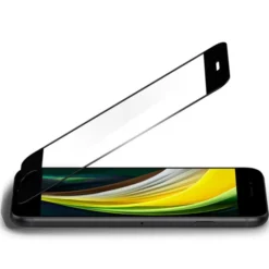 Spigen Iphone Se 2020|Iphone 7-Szkło Hartowane Alm Glass Fc iPhone SE 2022 2020 7 8 Black Czarne