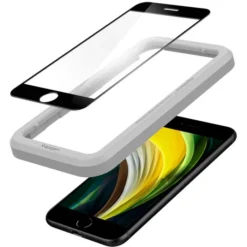 Spigen Iphone Se 2020|Iphone 7-Szkło Hartowane Alm Glass Fc iPhone SE 2022 2020 7 8 Black Czarne