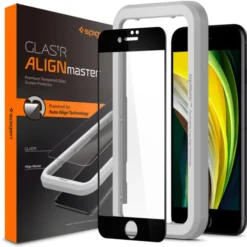 Spigen Iphone Se 2020|Iphone 7-Szkło Hartowane Alm Glass Fc iPhone SE 2022 2020 7 8 Black Czarne