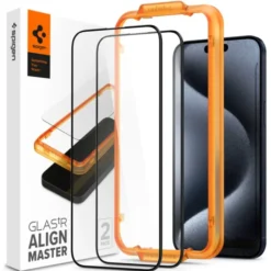 Spigen Iphone 15 Pro|Apple-Szkło Hartowane Alm Glass Fc 2-pack iPhone 15 Pro Black