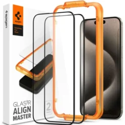 Spigen Iphone 15 Pro Max|Apple-Szkło Hartowane Alm Glass Fc 2-pack iPhone 15 Pro Max Black