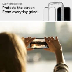 Spigen Iphone 13|Iphone 13 Pro-Szkło Hartowane Apple iPhone 13 / 13 Pro / 14 / 17E / 16E Alm Glass Fc 2-Pack Black