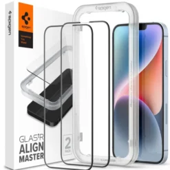 Spigen Iphone 13|Iphone 13 Pro-Szkło Hartowane Apple iPhone 13 / 13 Pro / 14 / 17E / 16E Alm Glass Fc 2-Pack Black
