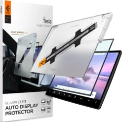 Spigen Tesla|Inne Marki-SZKŁO HARTOWANE GLASS FC ”EZ FIT” TESLA MODEL X 2022 / MODEL S 2021 BLACK