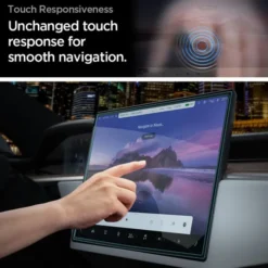 Spigen Tesla|Inne Marki-SZKŁO HARTOWANE GLASS FC ”EZ FIT” TESLA MODEL X 2022 / MODEL S 2021 BLACK