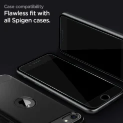 Spigen Iphone Se 2020|Iphone 7-Szkło Hartowane Glass fc 2-pack iPhone SE 2022 2020 7 8 Black Czarne
