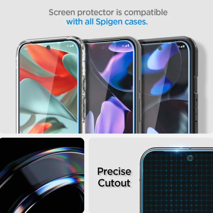 Spigen Pixel 9|Google-SZKŁO HARTOWANE GLAS.TR ”EZ FIT” 2-PACK GOOGLE PIXEL 9 / 9 PRO PIXEL 10 / 10 PRO CLEAR