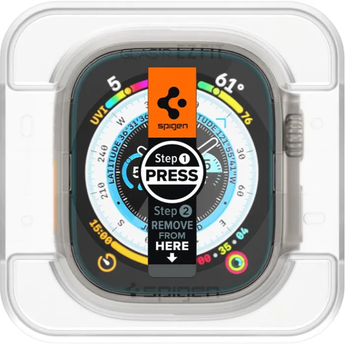 Spigen Apple Watch Ultra 49Mm|Apple Watch Ultra 2 49Mm-Szkło Hartowane Glas.tr ”ez Fit” 2-pack Apple Watch Ultra (49 Mm) Clear