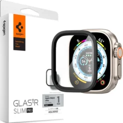 Spigen Apple Watch Ultra 49Mm|Apple Watch Ultra 2 49Mm-Szkło Hartowane Glas.tr Slim Pro Apple Watch Ultra (49 Mm) Black