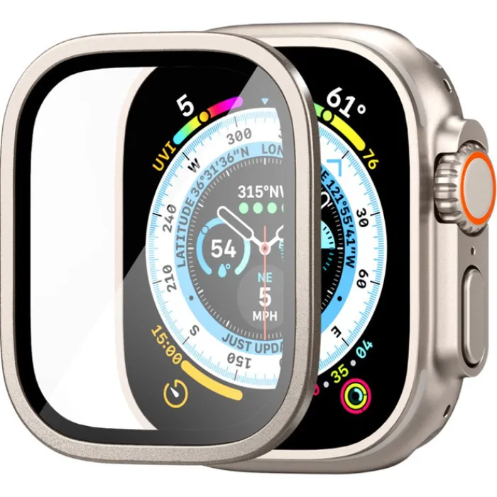 Spigen Apple Watch Ultra 49Mm|Apple Watch Ultra 2 49Mm-Szkło Hartowane Glas.tr Slim Pro Apple Watch Ultra (49 Mm) Titanium