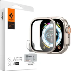 Spigen Apple Watch Ultra 49Mm|Apple Watch Ultra 2 49Mm-Szkło Hartowane Glas.tr Slim Pro Apple Watch Ultra (49 Mm) Titanium