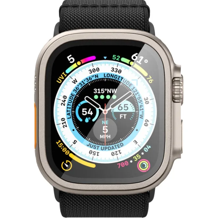 Spigen Apple Watch Ultra 49Mm|Apple Watch Ultra 2 49Mm-Szkło Hartowane Glas.tr Slim Pro Apple Watch Ultra (49 Mm) Titanium