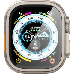 Spigen Apple Watch Ultra 49Mm|Apple Watch Ultra 2 49Mm-Szkło Hartowane Glas.tr Slim Pro Apple Watch Ultra (49 Mm) Titanium