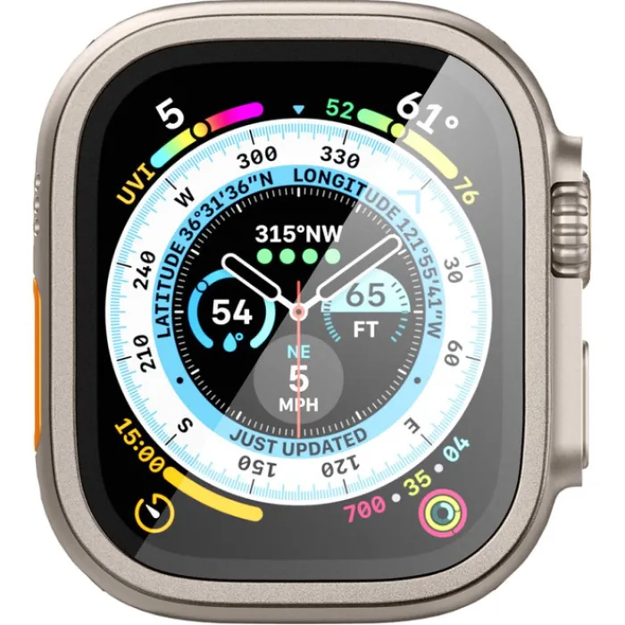 Spigen Apple Watch Ultra 49Mm|Apple Watch Ultra 2 49Mm-Szkło Hartowane Glas.tr Slim Pro Apple Watch Ultra (49 Mm) Titanium