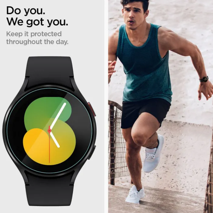 Spigen Galaxy Watch 5 44Mm|Galaxy Watch 4 44Mm-SZKŁO HARTOWANE GLAS.TR ”EZ-FIT” 2-PACK GALAXY WATCH 4 / 5 (44 MM)