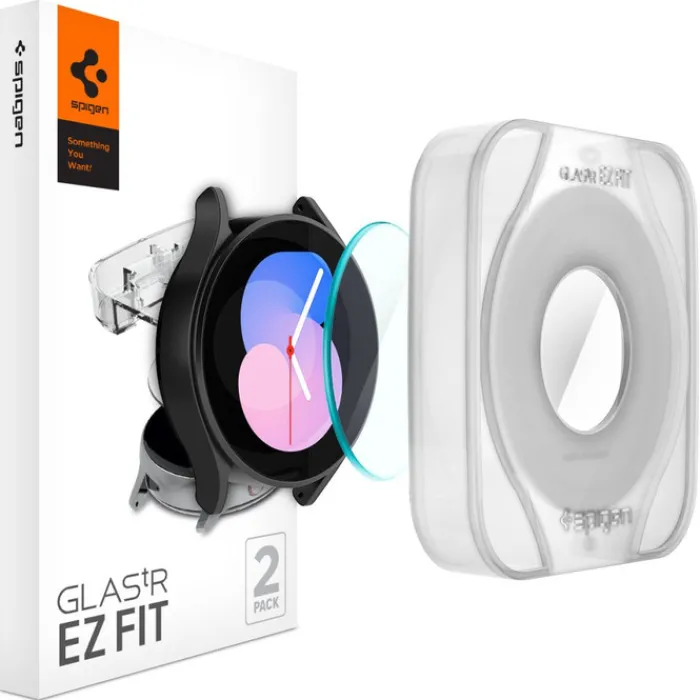 Spigen Galaxy Watch 5 40Mm|Galaxy Watch 4 40Mm-SZKŁO HARTOWANE GLAS.TR ”EZ-FIT” 2-PACK GALAXY WATCH 4 / 5 (40 MM)