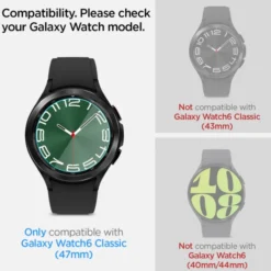 Spigen Galaxy Watch 6 Classic 47Mm|Samsung-Szkło Hartowane Glas.tr ”ez-fit” 2-pack Galaxy Watch 6 Classic (47 mm) Clear