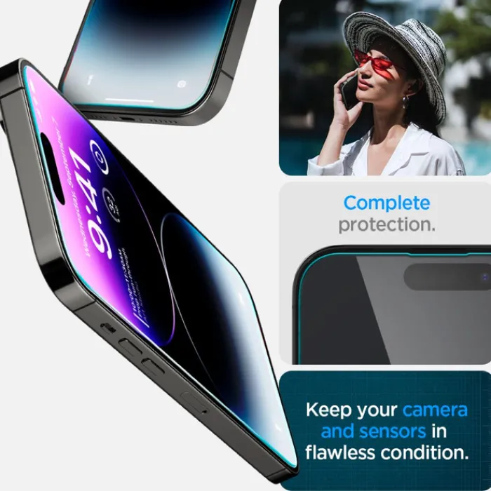 Spigen Iphone 14 Pro Max|Apple-Szkło Hartowane Glas.tr ”ez Fit” 2-pack iPhone 14 Pro Max Clear