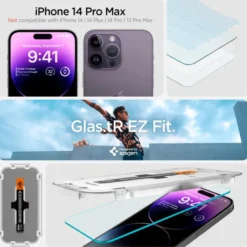 Spigen Iphone 14 Pro Max|Apple-Szkło Hartowane Glas.tr ”ez Fit” 2-pack iPhone 14 Pro Max Clear
