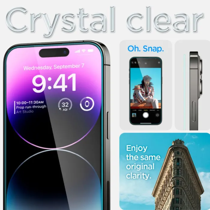 Spigen Iphone 14 Pro Max|Apple-Szkło Hartowane Glas.tr ”ez Fit” 2-pack iPhone 14 Pro Max Clear