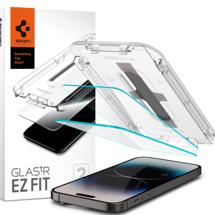 Spigen Iphone 14 Pro Max|Apple-Szkło Hartowane Glas.tr ”ez Fit” 2-pack iPhone 14 Pro Max Clear