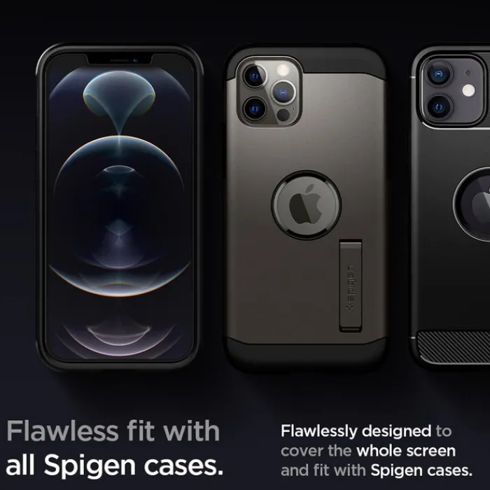Spigen Iphone 12 Pro|Apple-Szkło Hartowane Glas.tr ”ez Fit” 2-pack iPhone 12 12 Pro