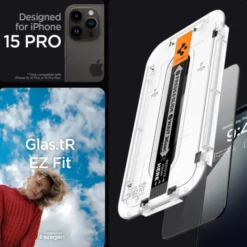 Spigen Iphone 15 Pro|Apple-Szkło Hartowane Glas.tr ”ez Fit” Fc 2-pack iPhone 15 Pro Black