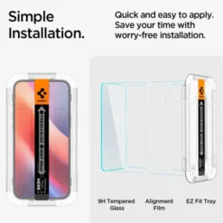 Spigen Iphone 15|Apple-Szkło Hartowane Glas.tr ”ez Fit” iPhone 15 Clear