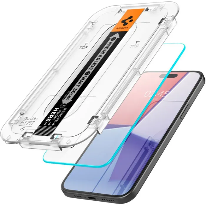 Spigen Iphone 15|Apple-Szkło Hartowane Glas.tr ”ez Fit” iPhone 15 Clear