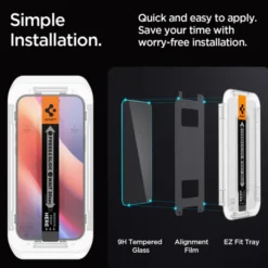 Spigen Iphone 16 Pro Max|Iphone 17 Pro Max-SZKŁO HARTOWANE GLAS.TR ”EZ FIT” 2-PACK IPHONE 16 PRO MAX, 17 PRO MAX CLEAR