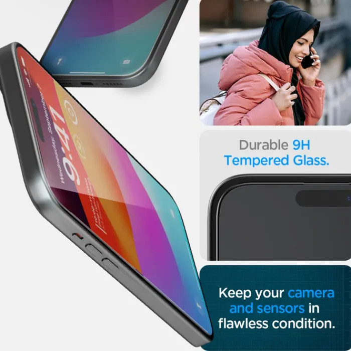 Spigen Iphone 15 Plus|Apple-Szkło Hartowane Glas.tr ”ez Fit” Fc 2-pack iPhone 15 Plus Black