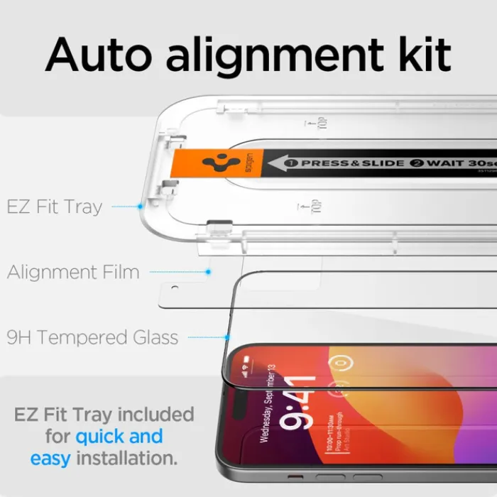 Spigen Iphone 15 Plus|Apple-Szkło Hartowane Glas.tr ”ez Fit” Fc 2-pack iPhone 15 Plus Black