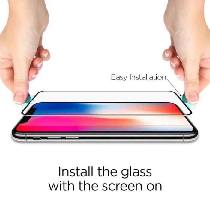 Spigen Iphone X|Iphone Xs-Szkło Hartowane GLAS.TR Slim HD Apple iPhone 11 Pro X XS Full Cover FC