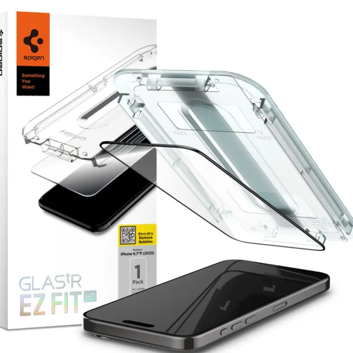 Spigen Iphone 15 Pro Max|Apple-Szkło Hartowane Glas.tr ”ez Fit” Fc iPhone 15 Pro Max Black