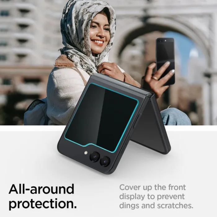 Spigen Samsung|Galaxy Z Flip 5-SZKŁO HARTOWANE GLAS.TR ”EZ FIT” 2-PACK GALAXY Z FLIP 5 CLEAR