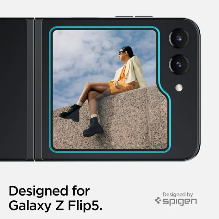 Spigen Samsung|Galaxy Z Flip 5-SZKŁO HARTOWANE GLAS.TR ”EZ FIT” 2-PACK GALAXY Z FLIP 5 CLEAR
