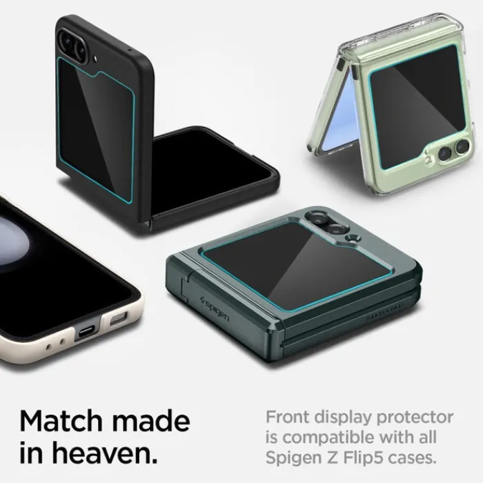 Spigen Samsung|Galaxy Z Flip 5-SZKŁO HARTOWANE GLAS.TR ”EZ FIT” 2-PACK GALAXY Z FLIP 5 CLEAR