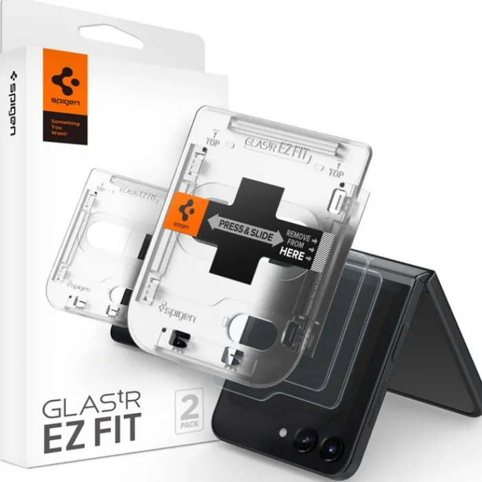 Spigen Samsung|Galaxy Z Flip 5-SZKŁO HARTOWANE GLAS.TR ”EZ FIT” 2-PACK GALAXY Z FLIP 5 CLEAR