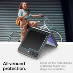Spigen Samsung|Galaxy Z Flip 7 Fe-SZKŁO HARTOWANE GLAS.TR ”EZ FIT” 2-PACK GALAXY Z FLIP 6 / 7 FE CLEAR