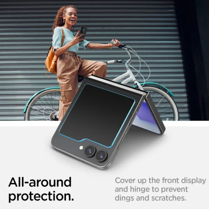 Spigen Samsung|Galaxy Z Flip 7 Fe-SZKŁO HARTOWANE GLAS.TR ”EZ FIT” 2-PACK GALAXY Z FLIP 6 / 7 FE CLEAR
