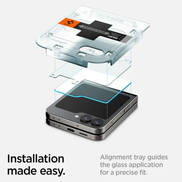 Spigen Samsung|Galaxy Z Flip 7 Fe-SZKŁO HARTOWANE GLAS.TR ”EZ FIT” 2-PACK GALAXY Z FLIP 6 / 7 FE CLEAR