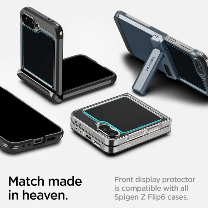 Spigen Samsung|Galaxy Z Flip 7 Fe-SZKŁO HARTOWANE GLAS.TR ”EZ FIT” 2-PACK GALAXY Z FLIP 6 / 7 FE CLEAR