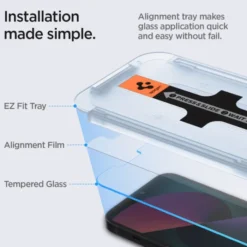 Spigen Iphone 13|Iphone 13 Pro-Szkło Hartowane iPhone 17E / 16E / 14 / 13 Pro / 13 Glas.Tr ”ez Fit” 2-Pack