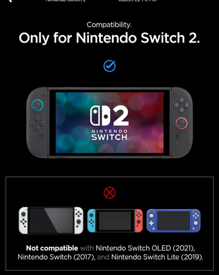 Spigen Nintendo|Akcesoria Do Konsol-SZKŁO HARTOWANE NINTENDO SWITCH 2 GLAS TR EZ FIT PRO 2-PACK
