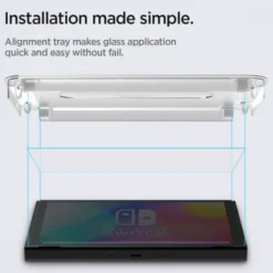 Spigen Inne|Nintendo-Szkło Hartowane Nintendo Switch Oled Glas.Tr ”ez Fit” 2-Pack