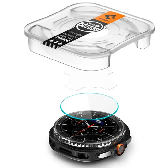 Spigen Galaxy Watch 8 Classic 46Mm|Samsung-SZKŁO HARTOWANE SAMSUNG GALAXY WATCH 8 CLASSIC 46 MM GLAS.TR ”EZ-FIT” 2-PACK CLEAR