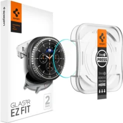 Spigen Galaxy Watch 8 Classic 46Mm|Samsung-SZKŁO HARTOWANE SAMSUNG GALAXY WATCH 8 CLASSIC 46 MM GLAS.TR ”EZ-FIT” 2-PACK CLEAR