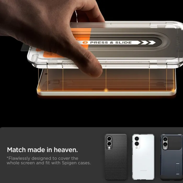 Spigen Samsung|Galaxy S25 Edge-SZKŁO HARTOWANE SAMSUNG GALAXY S25 EDGE GLAS.TR ”EZ FIT PRO” CLEAR