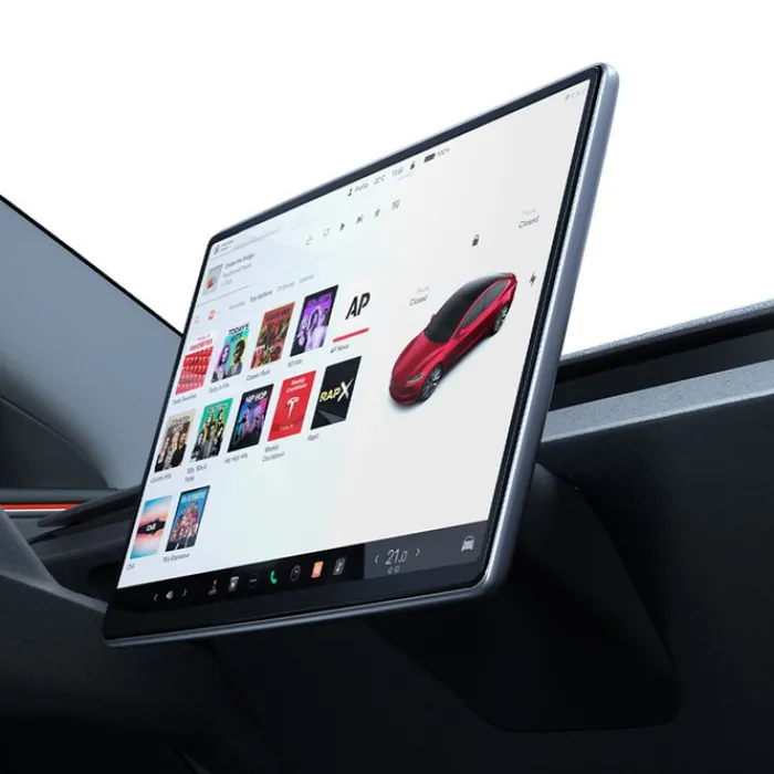 Spigen Tesla|Tesla-SZKŁO HARTOWANE TESLA MODEL Y 2025/2026 MODEL 3 2024/2025/2026 EZ FIT CLEAR TRANSPARENT 15.4" 1PAK